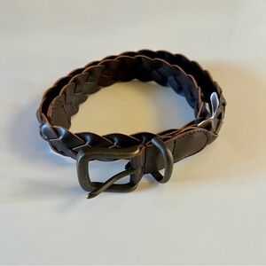 Gymboree Small 5-6 Boys Kids Brown Braided Leather Belt